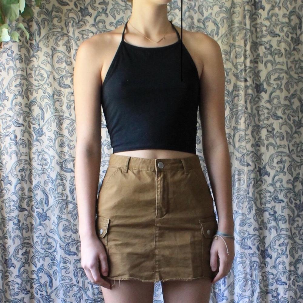 Urban Outiftters Tan Cargo Skirt